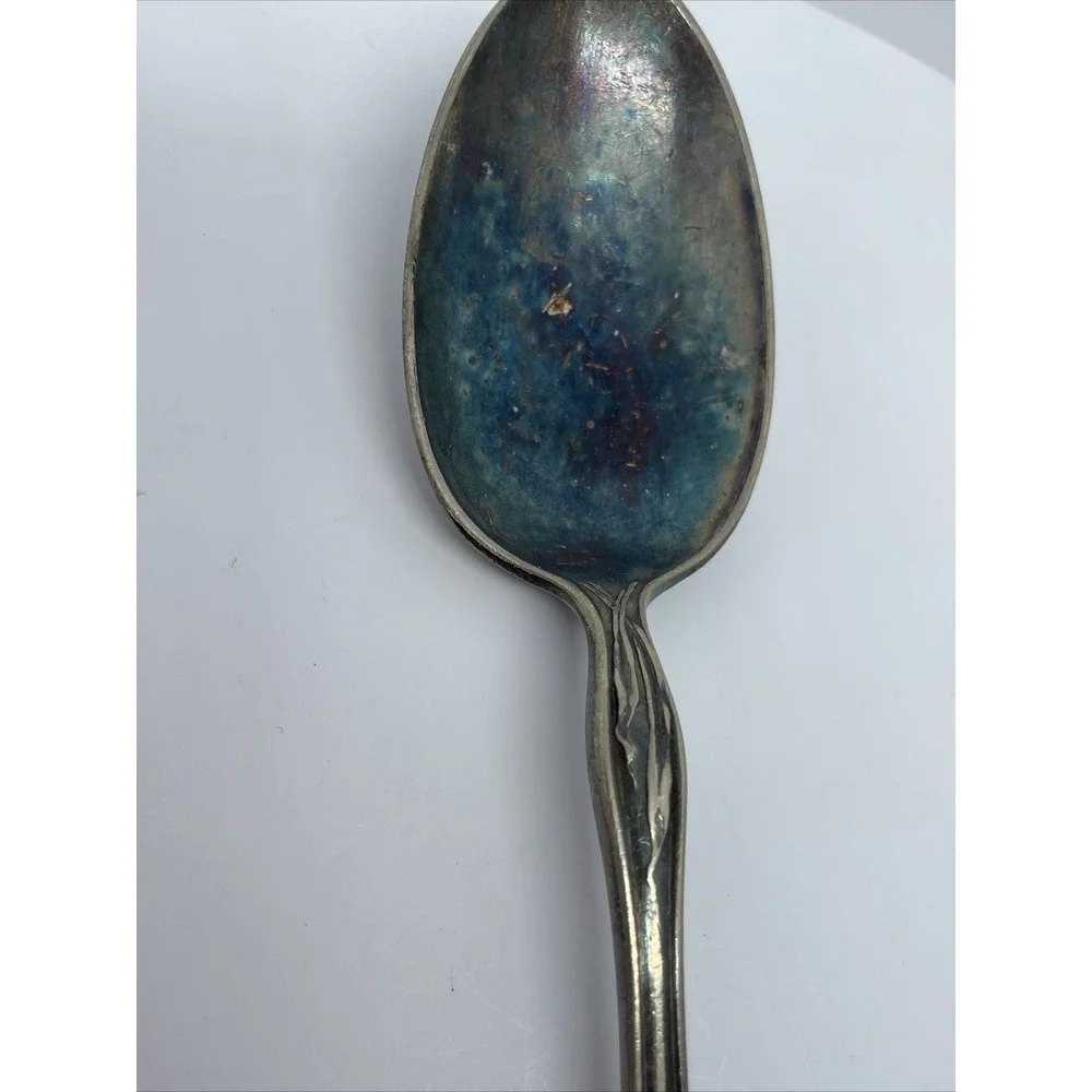 Vintage Wallace Antique Sterling Silver Plated Serving Spoon 71/4